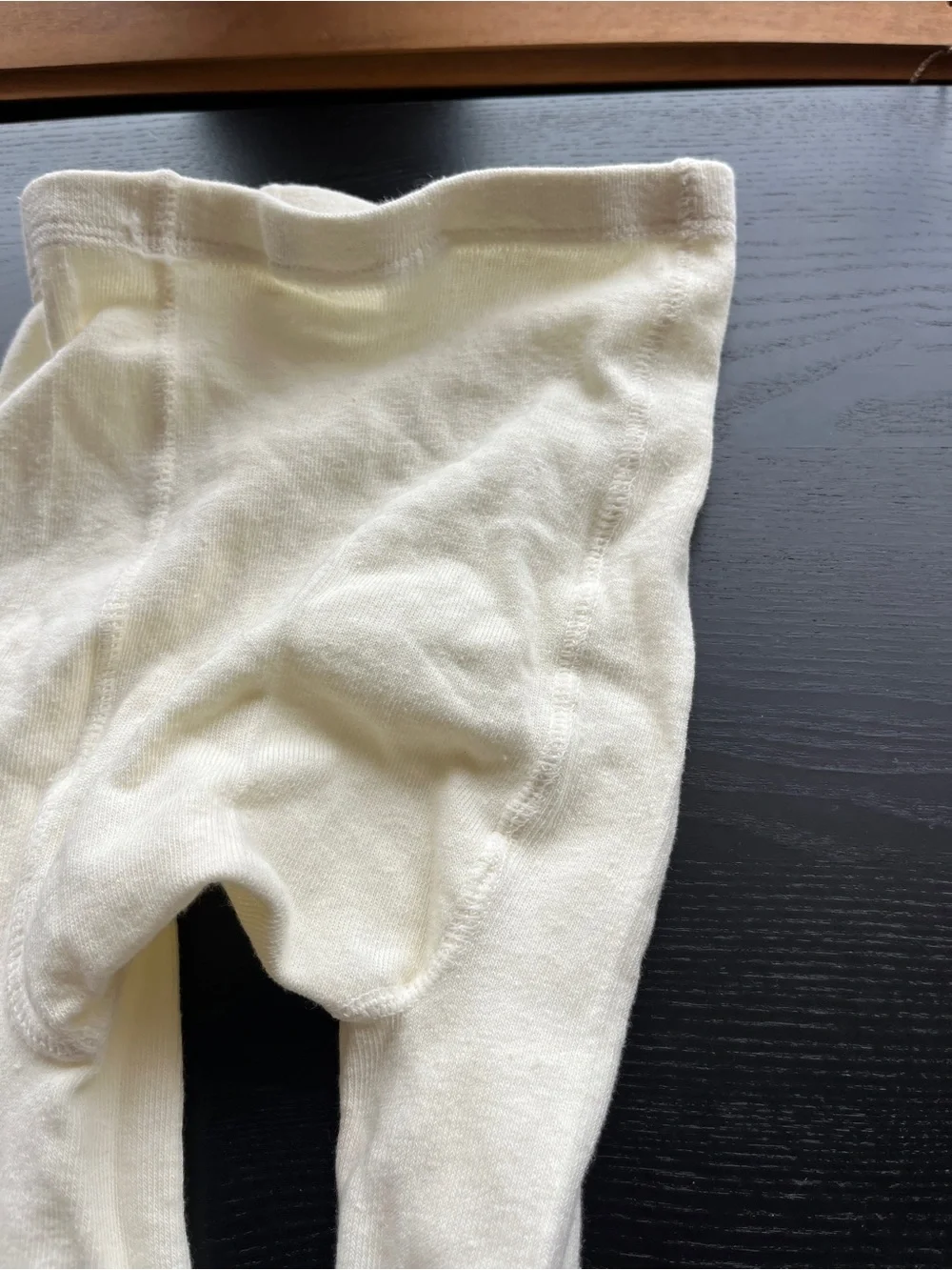 Cream Knit Tights Leggings Stockings Size 12-14 Off White
